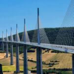 Millau Viaduct - a very long bridge spanning over a valley