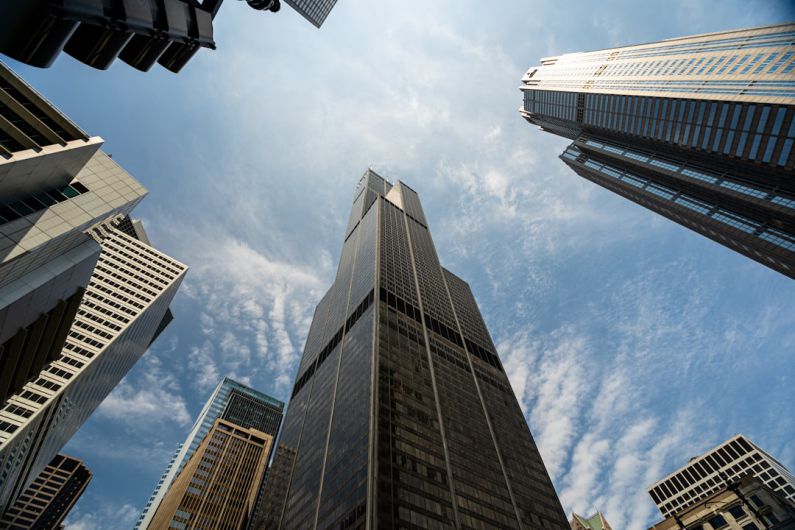 Willis Tower - low angle photo of high rise buildings