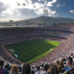 Camp Nou - a stadium full of people watching a soccer game