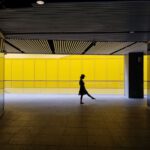 Beijing Stadium - woman standing inside building