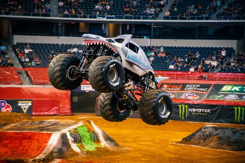 AT&T Stadium - white and black monster truck toy
