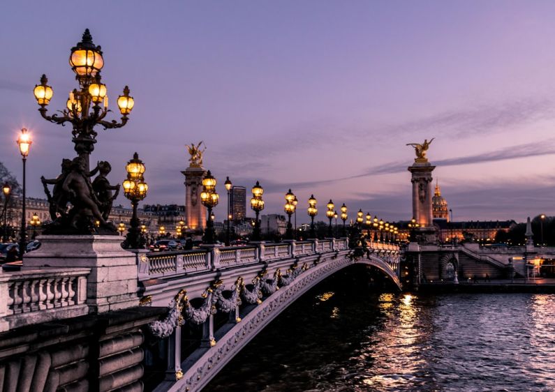 Ritz Paris - bridge during night time