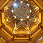 Emirates Palace - brown and black floral ceiling