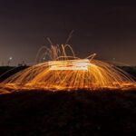 Masdar City - steel wool photography