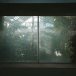 Tokyo Greenery - a window with a view of a house through it