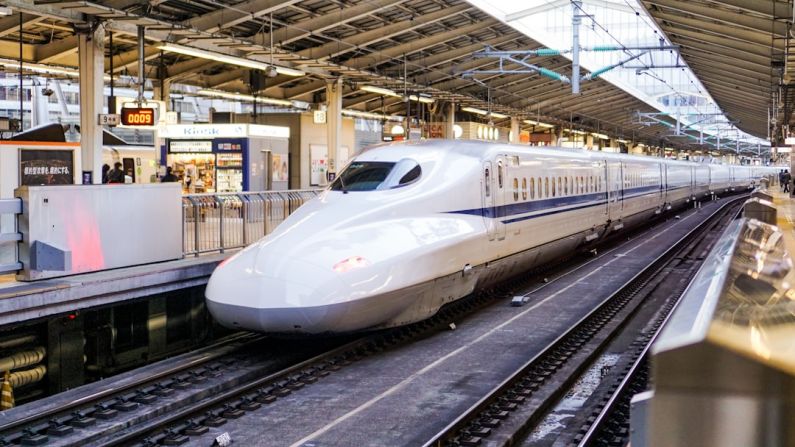 Bullet Train - time lapse photography of white train