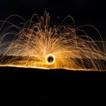 Masdar City - steel wool photography