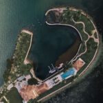 Artificial Island - aerial view photography of isle