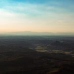 Airborne City - aerial view of mountains