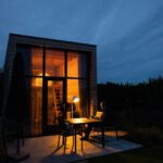 Tiny House - brown wooden framed glass window